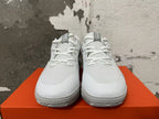 Front view showing the lace-up closure and textured uppers of the Nike Hyperquick shoes