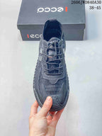Top view of the sneaker showing its laces and patterned upper