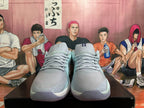 Front view showing laces, toe detailing, and a size 20 sample marking