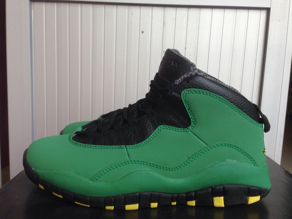 Air Jordan 10 High-Top Sneakers in White and Black