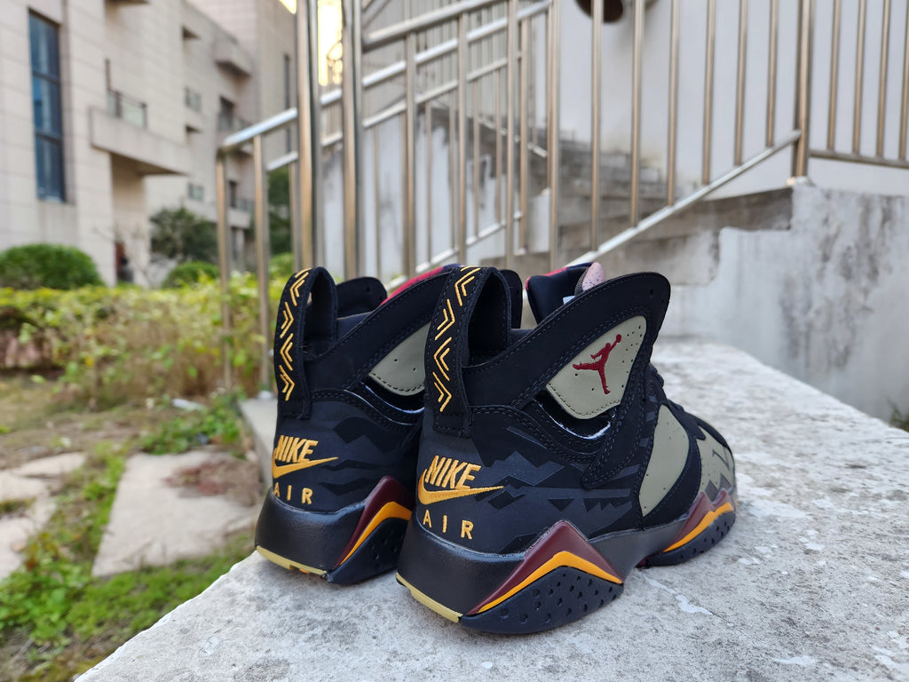 Air Jordan 7 Black Olive Green High-Top Sneakers