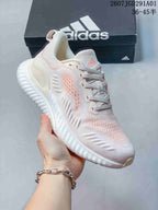 Angled view of the sneaker upper, heel, and textured sole