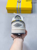 Rear view showing heel branding and layered collar detailing