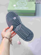 Close view of the patterned outsole with circular and geometric traction grooves.