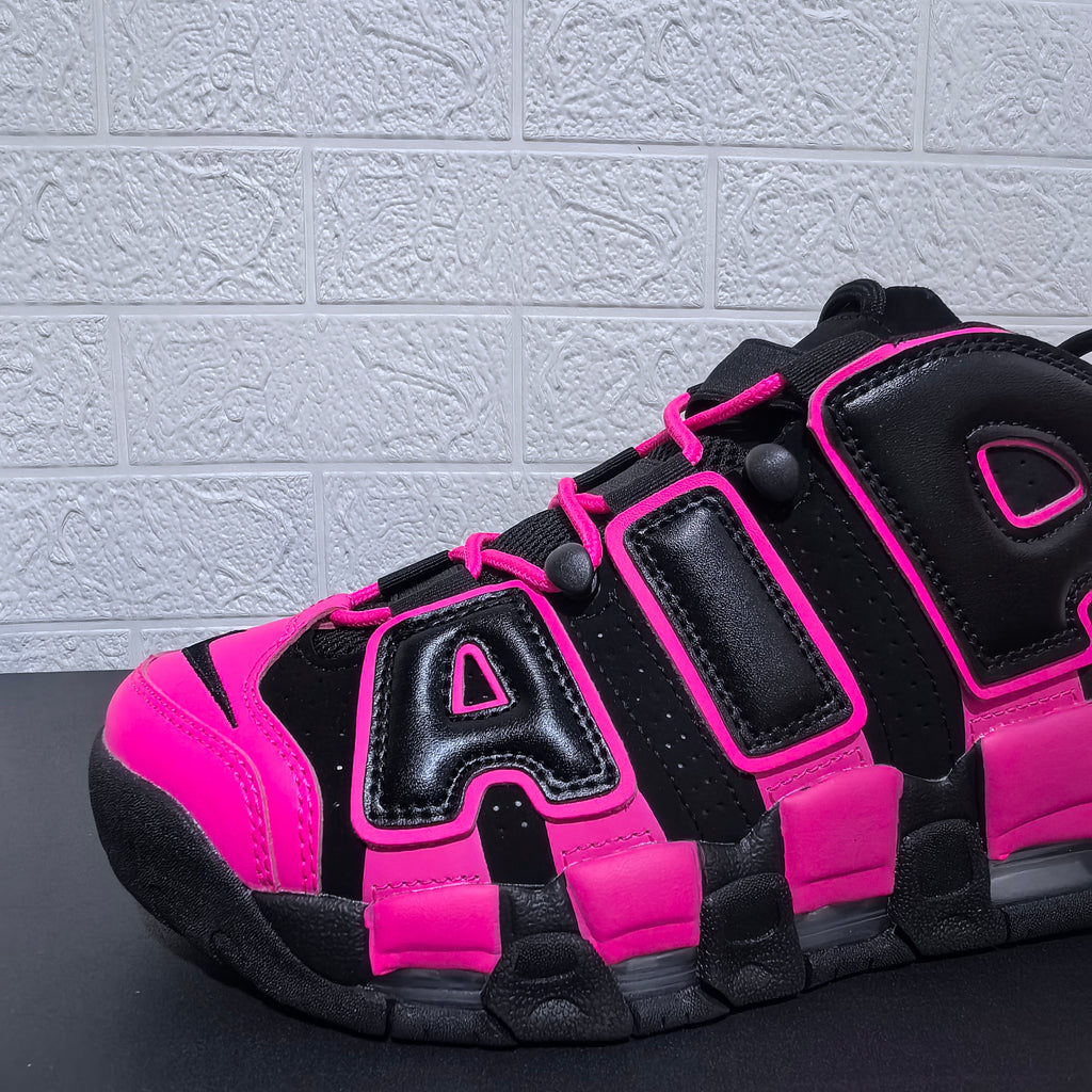 Close-up of the pink laces and oversized AIR lettering