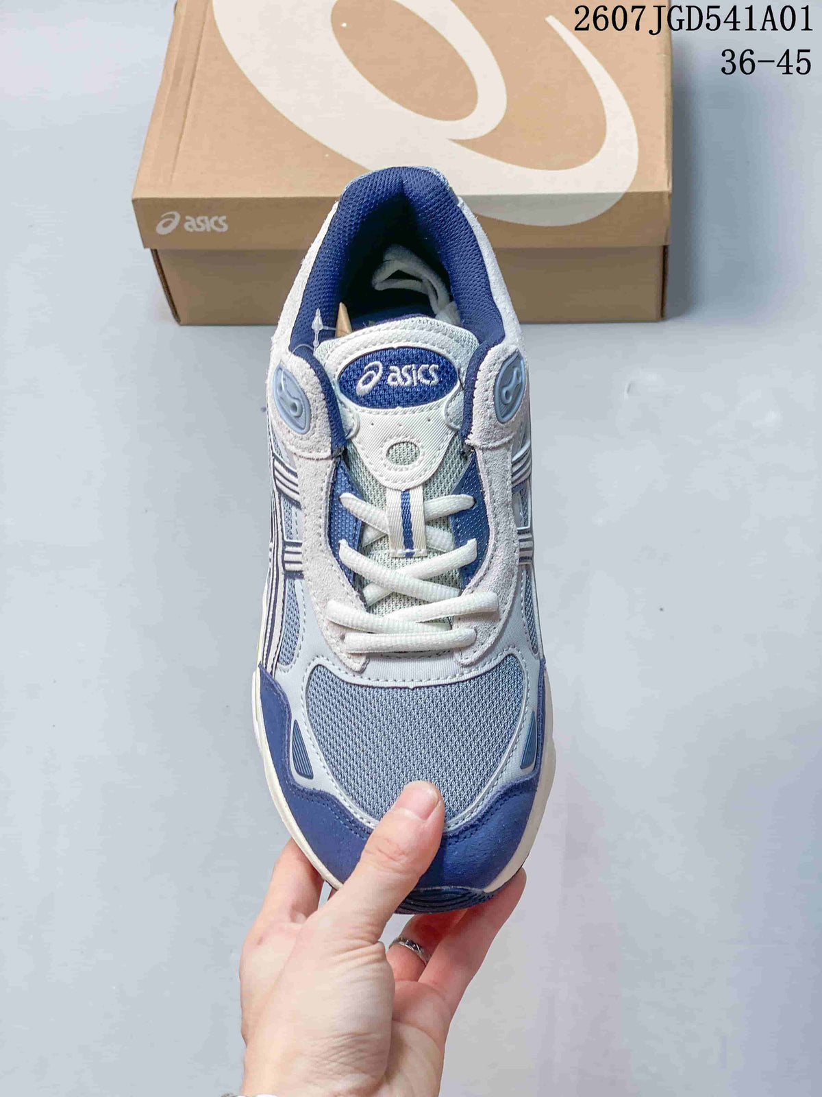 Top view of the sneaker showing the mesh toe, laces, and padded collar