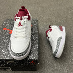 Air Jordan Spizike Low White and Burgundy Sneakers FQ1759-106