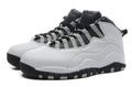Air Jordan 10 White and Grey Women's Sneakers