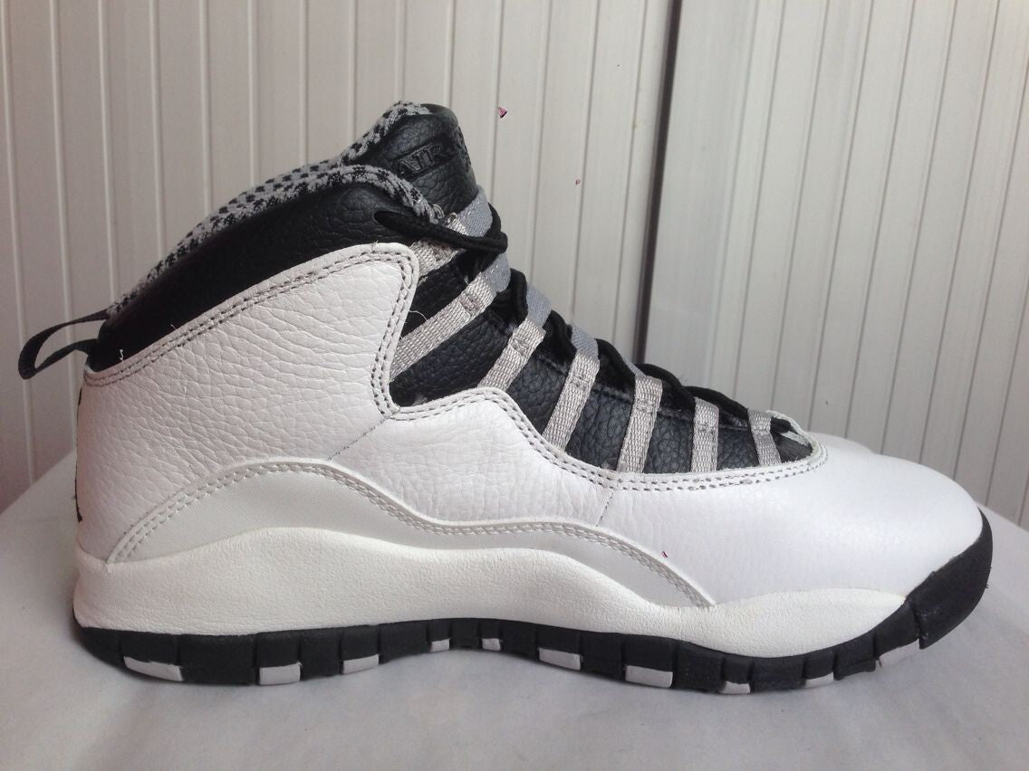 Air Jordan 10 High-Top Sneakers in White and Black