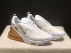 Nike Air Max 270 Premium White and Gold Sneakers