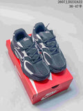 Pair of black and white Nike V5 RNR sneakers displayed on a red shoe box; image text shows style code 2607JJD232A22 and size range 36–47.