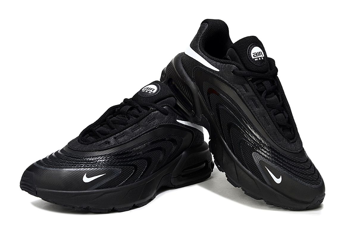 Nike Air Max Black Sneakers with White Swoosh