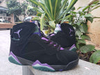 Air Jordan 7 High-Top Sneakers Black Purple Green