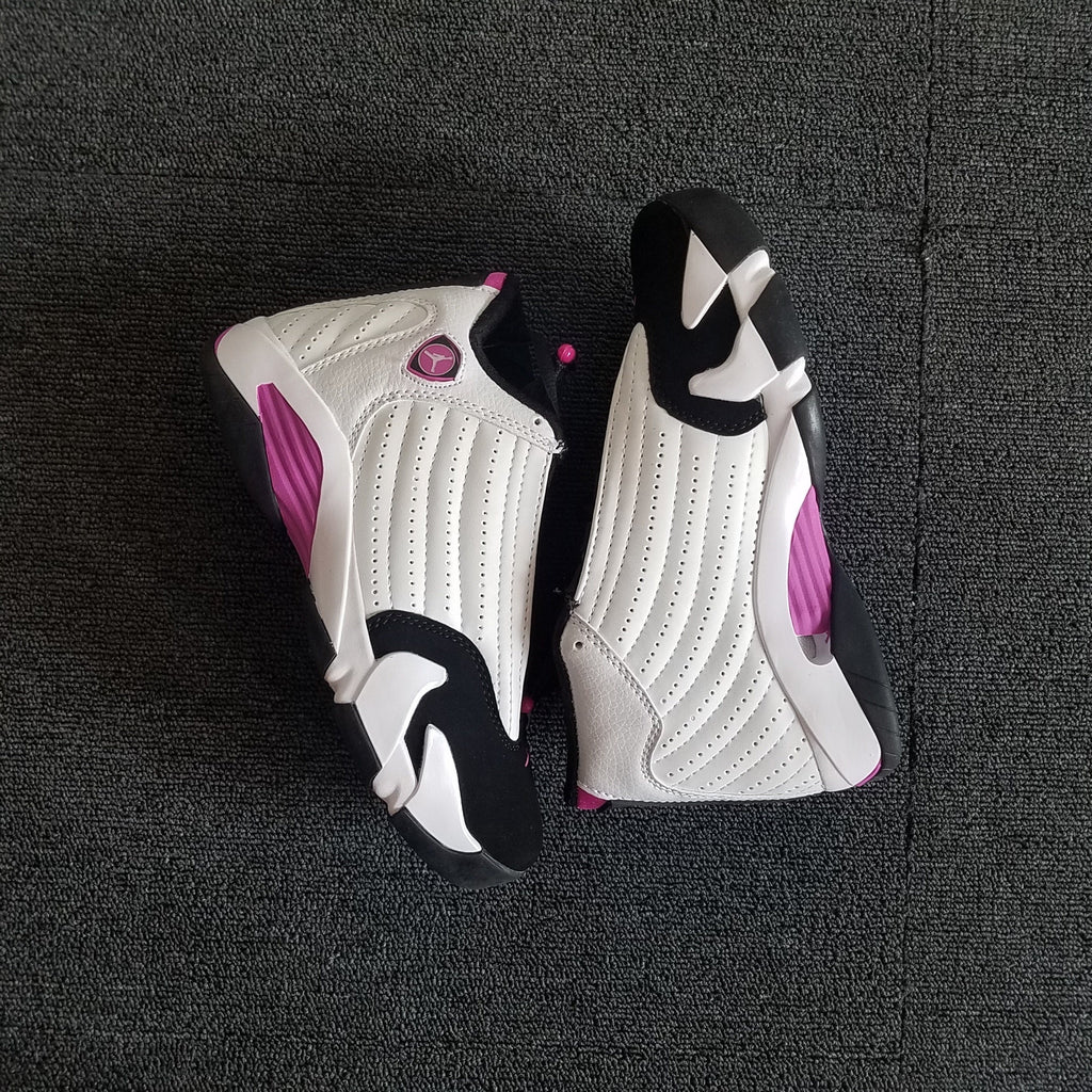 Jordan 14 Women's White Pink High-Top Sneakers