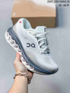 Light gray On Cloudsurfer 3 sneaker with a dark gray midsole section and white outsole.