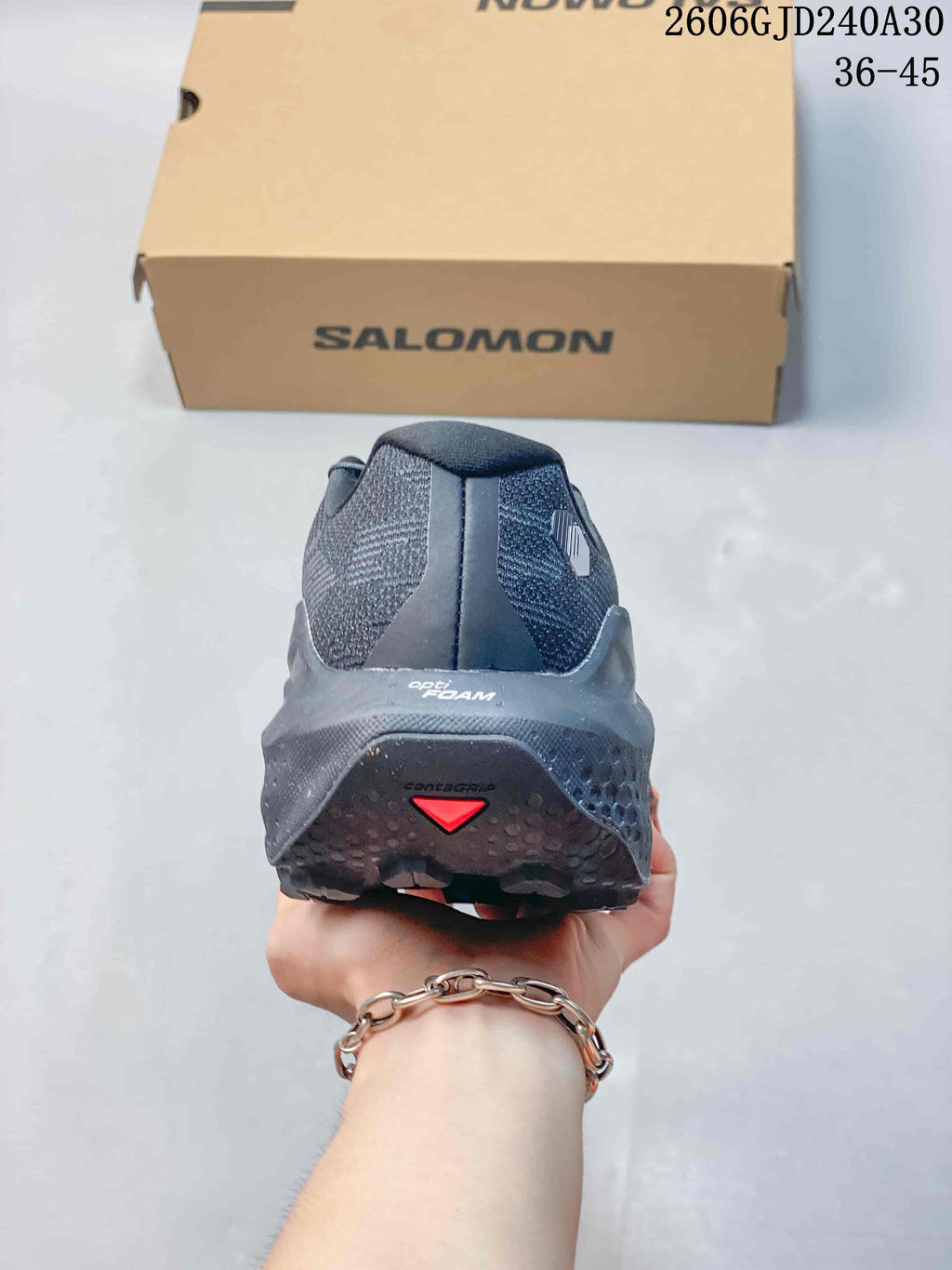 Rear view of the Salomon Ultra Glide 4 showing the heel and outsole.