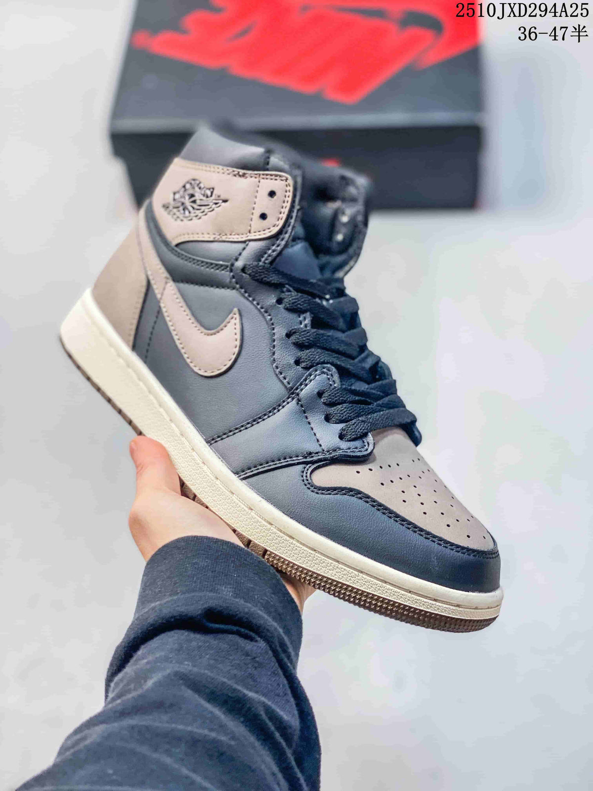 Gray and pink Air Jordan 1 Retro High OG high-top sneaker