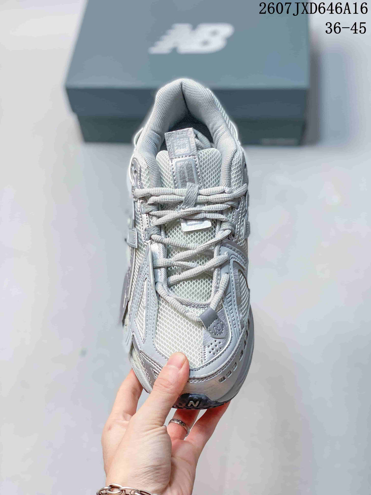 Top view of the New Balance 1906A sneaker showing the lace-up closure and padded tongue.