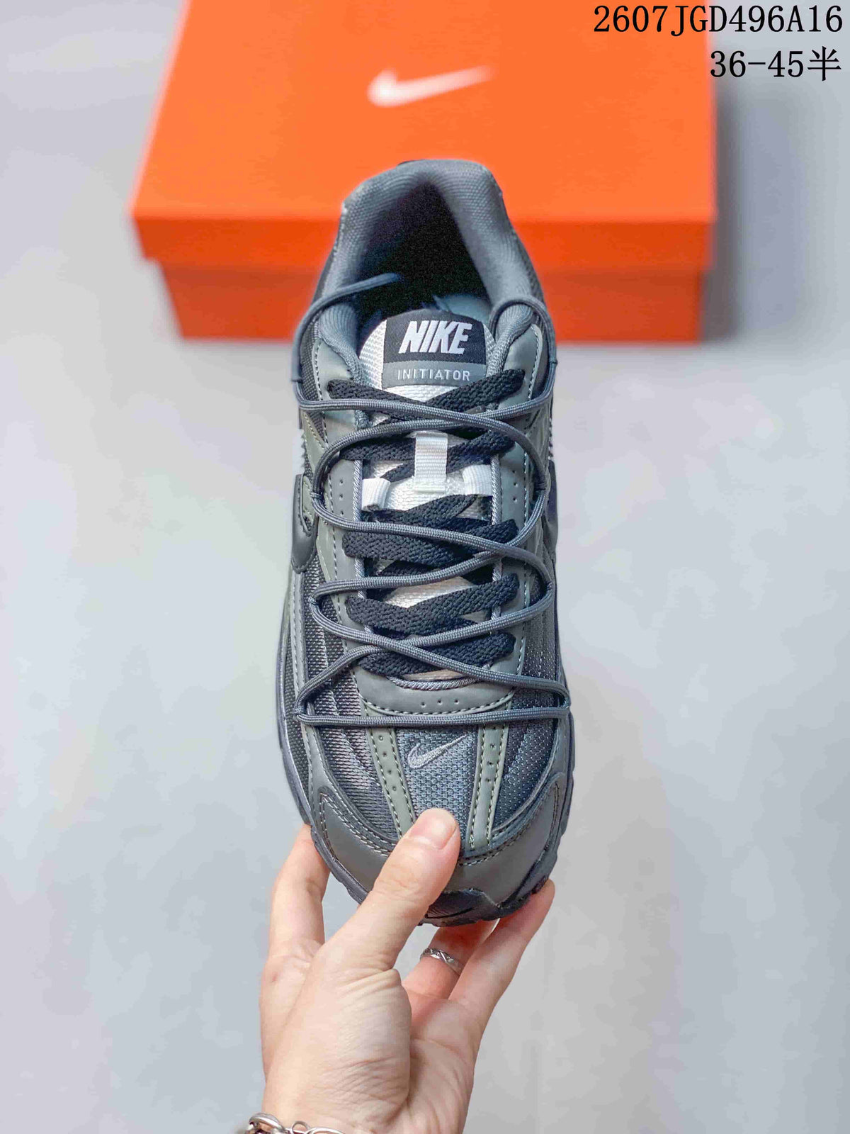 Top view showing the lace-up construction, tongue label and layered toe panels.