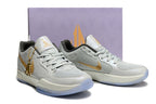 Gray and gold Ja 2 shoes pictured in front of a shoe box.