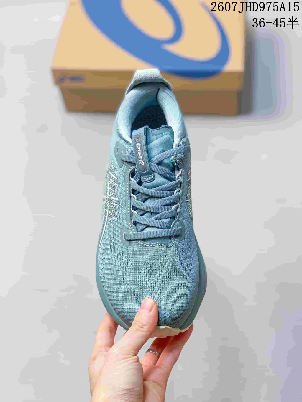 Top view of the sneaker showing the textured toe area, laces, and padded tongue.
