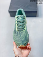Top view showing the lace-up closure, patterned toe box, and Nike tongue logo.