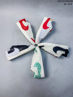 Five Nike Blazer Low ’77 Jumbo colorways arranged together