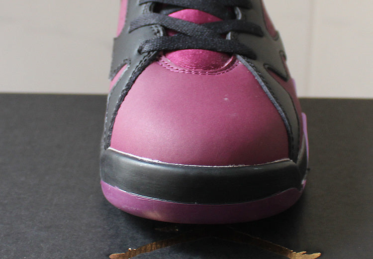 Air Jordan 7 Mulberry Black and Burgundy High-Top Sneakers