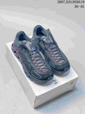 Pair of dark black and gray On sneakers displayed on a shoebox; the image shows the style code 2607JGD1859A19 and size range 36-45.