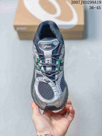 Top view showing the mesh toe box, laces and Gel-Nimbus 10.1 tongue label.