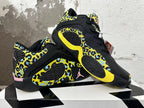 Two Jordan Luka 1 shoes displayed at an angle, showing the patterned uppers and outsole