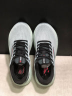 Top-down view showing the gray mesh-like uppers, black laces, and Glycerin 21 tongue markings.